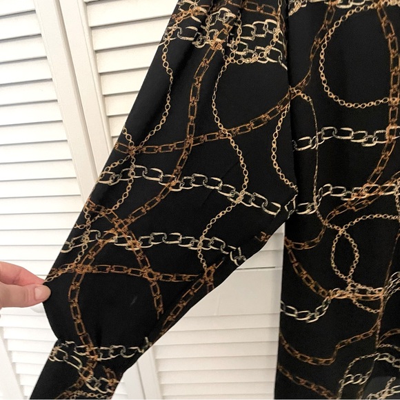 Monki chain print shirt size M oversized - Picture 2 of 5